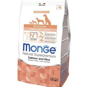 מונג גור כלב פפי סלמון ואורז 12 קג Monge