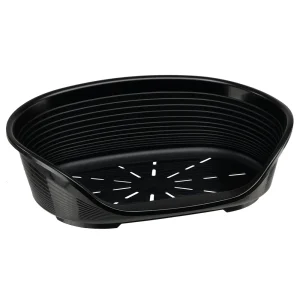 מיטת פלסטיק Ferplast Siesta Deluxe 2 בגודל קטן – בסיס מחורר, שוליים מוגבהים ופתח כניסה קדמי.