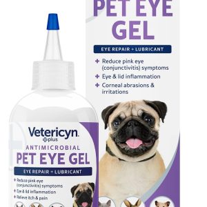 צנצנת ג’ל עיניים Vetericyn VF Plus ליישום עיניים בזיקוק, 90 ג', מבוסס חומצה היפוכלורית עבור כלבים וחתולים.