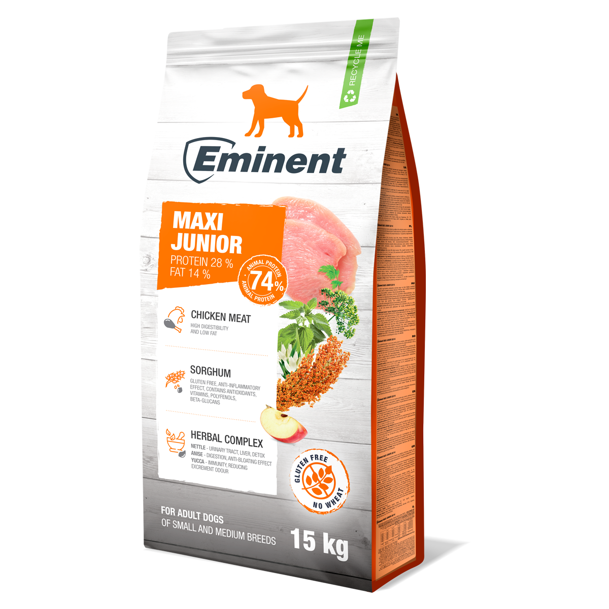 שק מזון יבש מלא לגורי כלבים מגזע גדול