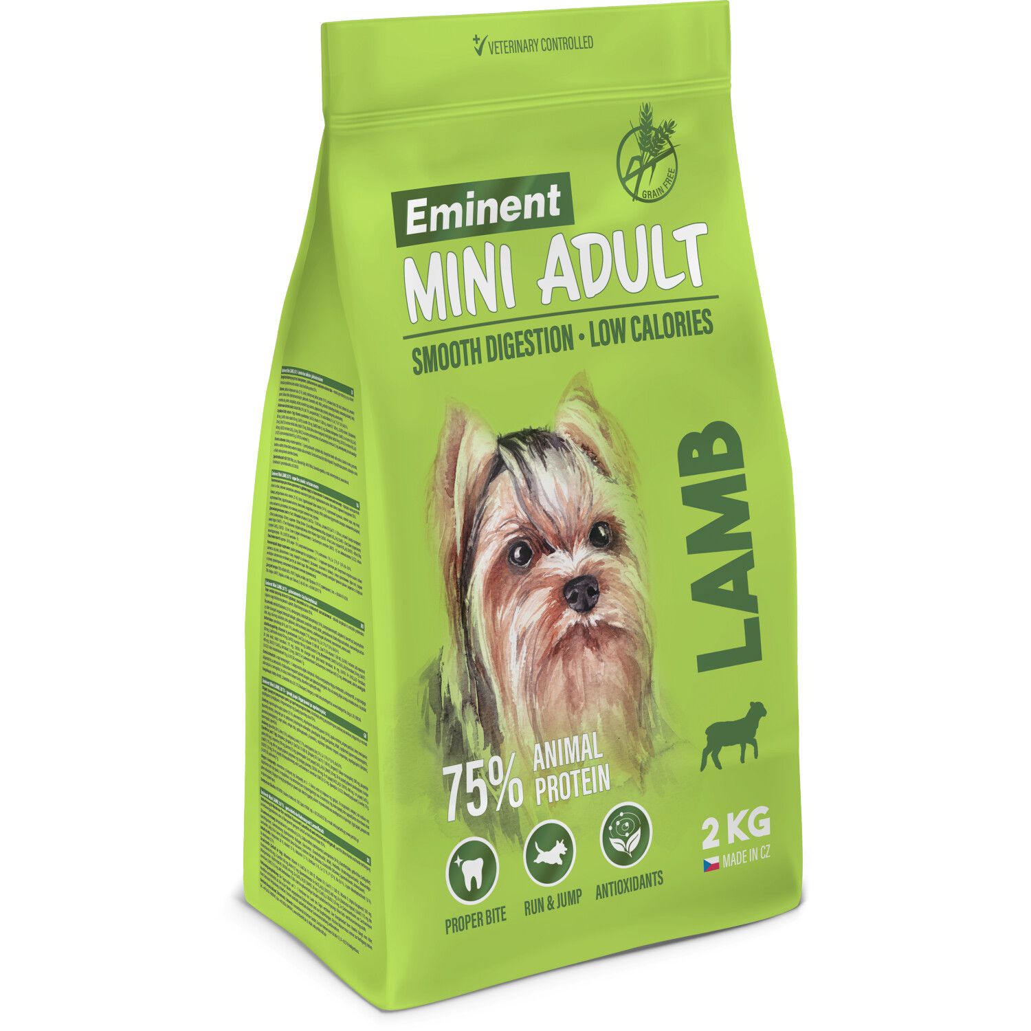 שק מזון יבש לכלבים מגזע קטן מבוסס כבש ללא דגנים