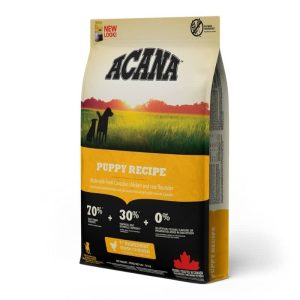 שק מזון יבש לגורי כלבים עם עוף, הודו ודגים