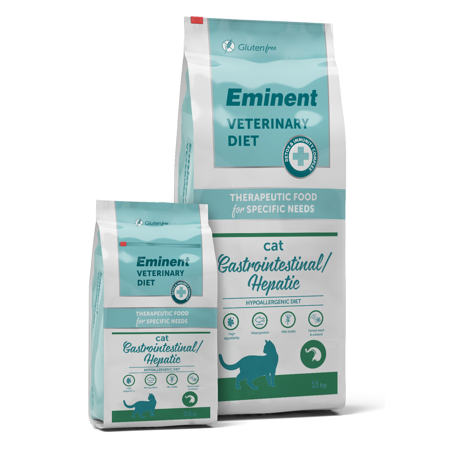 שק מזון יבש רפואי לחתולים לתמיכה בעיכול ובתפקוד כבד