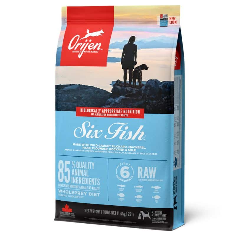 שק מזון יבש לכלבים על בסיס דגים ימיים