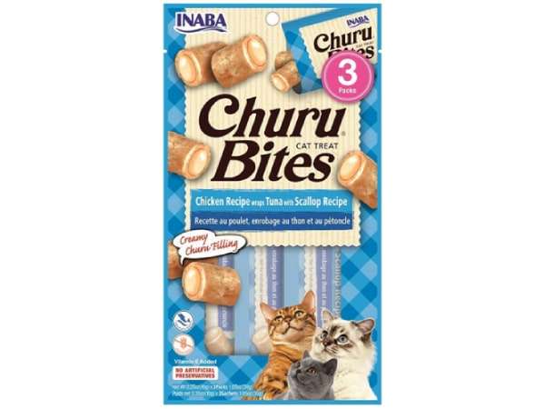 אינאבה בייטס חטיף עוף טונה צדפות לחתול 30 ג Inaba אינאבה בייטס חטיף עוף טונה צדפות לחתול 30 ג Inaba