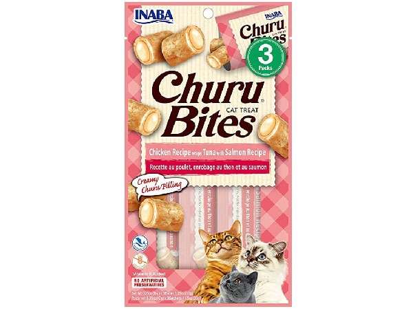 אינאבה בייטס חטיף עוף טונה סלמון לחתול 30 ג Inaba אינאבה בייטס חטיף עוף טונה סלמון לחתול 30 ג Inaba