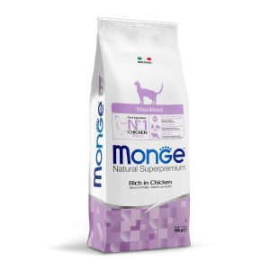מונג חתול סטרילייז עוף 10 קג Monge מסורס מעוקר