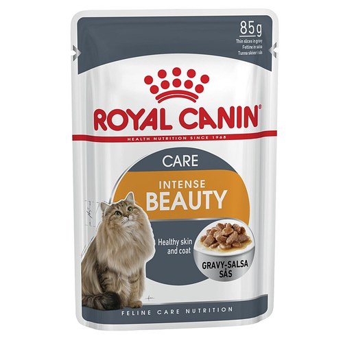 רויאל קנין לחתול אינטנס ביוטי גלי פאוץ 85 ג Royal canin