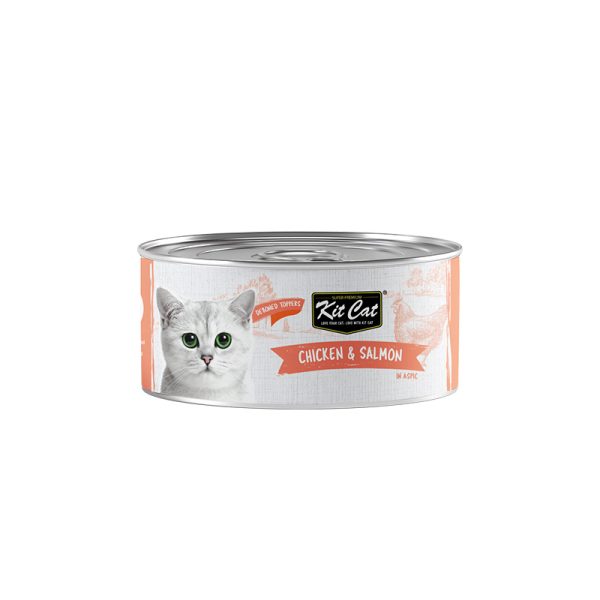 קיט קט שימורי עוף וסלמון דיבון 80 ג Kit cat