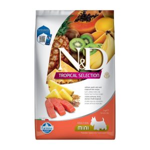 N&D כלב בוגר S גזע קטן סלמון (מיני טרופיקל) 5 קג Natural&Delicious