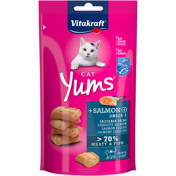 ויטה קראפט חטיפי קט יאמס סלמון לחתול 40 ג Vita Kraft