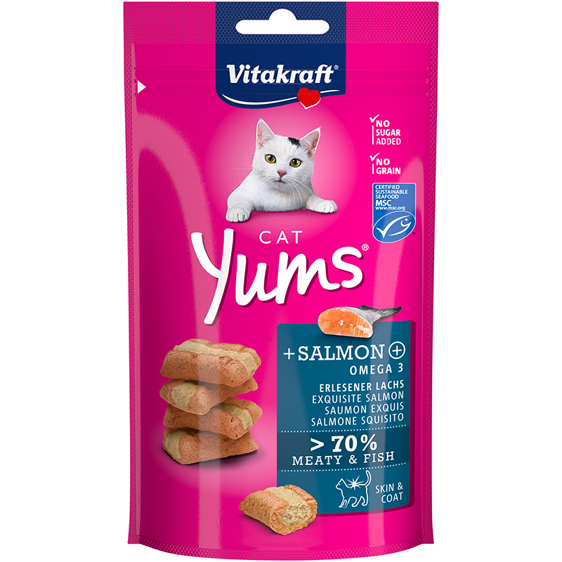 ויטה קראפט חטיפי קט יאמס סלמון לחתול 40 ג Vita Kraft