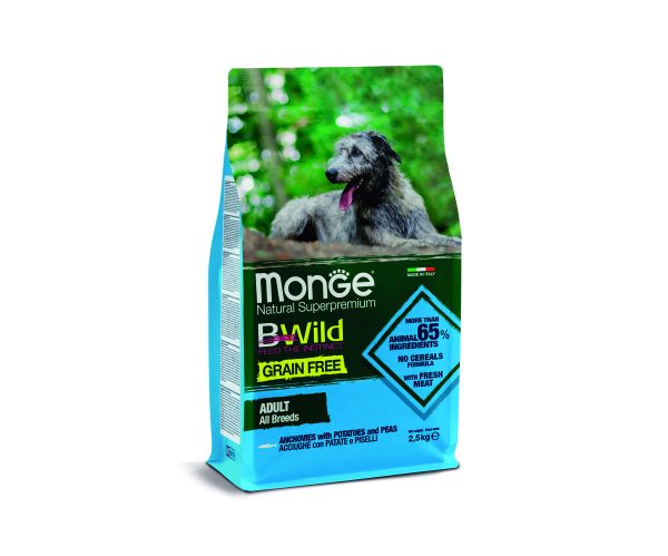 מונג BW ג.פרי כלב אדולט ברווז תפוא 2.5 קג Monge