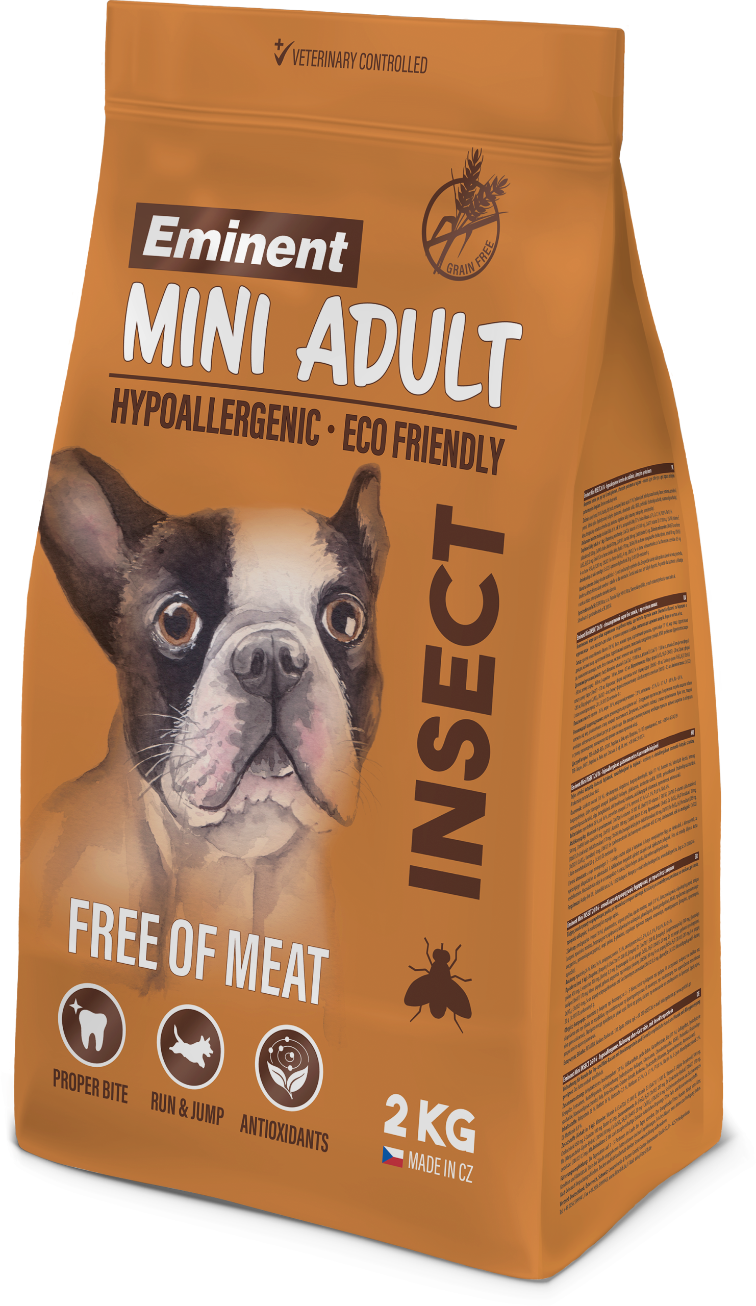 שק מזון יבש היפואלרגני לכלבים קטנים מבוסס חלבון חרקים