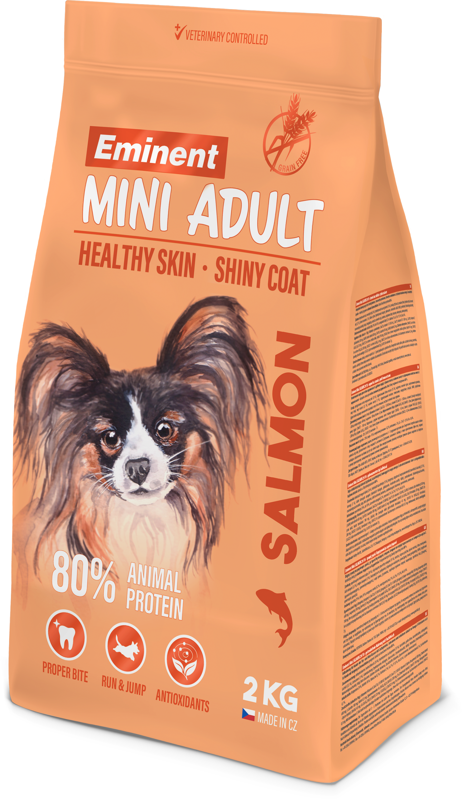 שק מזון יבש לכלבים מגזע קטן מבוסס סלמון ודגי ים ללא דגנים