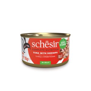 קופסת מעדן רטוב לכלבים בטעם טונה עם חסילונים בג׳לי.