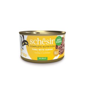 קופסת מעדן רטוב לחתולים בטעם טונה עם סורימי בג׳לי.