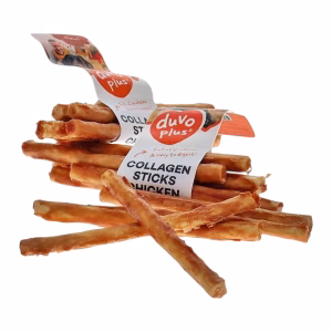 סטיקים לעיסה לכלבים מבוססי קולוגן באורך 12.5 ס״מ.