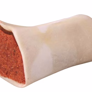 עצם לעיסה טבעית לכלבים עם מילוי בטעמים שונים.