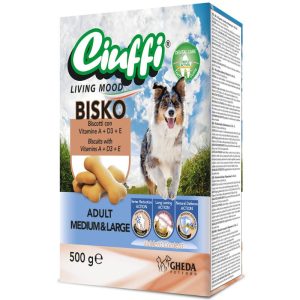 שק חטיפי ביסקוויט לכלבים Ciopy Bisco 500 גרם.