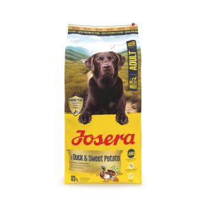 שק מזון יבש לכלבים בוגרים מגזע בינוני וגדול עם ברווז ובטטה