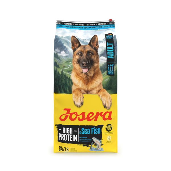 מזון יבש לכלבים בוגרים עם דגי ים, עשיר בחלבון, תומך במסת שריר ובריאות כללית