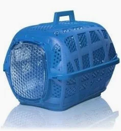 כלוב נשיאה לחתולים וכלבים קטנים עם פתחי אוורור ודלת בטיחות לניידות נוחה