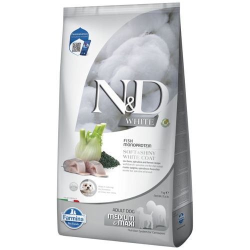 מזון יבש לכלבים בינוניים עם פורמולה לשמירה על צבע פרווה בהיר ובריאות העור